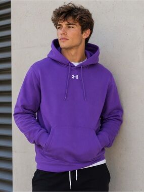 Under Armour Purple Hoodie Sweatshirt Pullover Athletic Casual Cozy